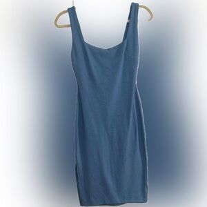 Selfie Leslie blue midi dress with slit